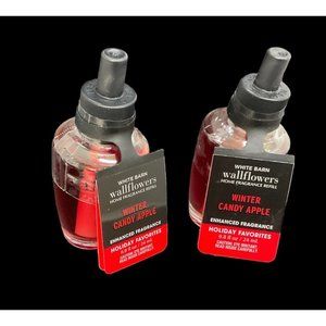 2CT Bath‎ & Body Works White Barn Wallflower Winter Candy Apple Fragrance Refill